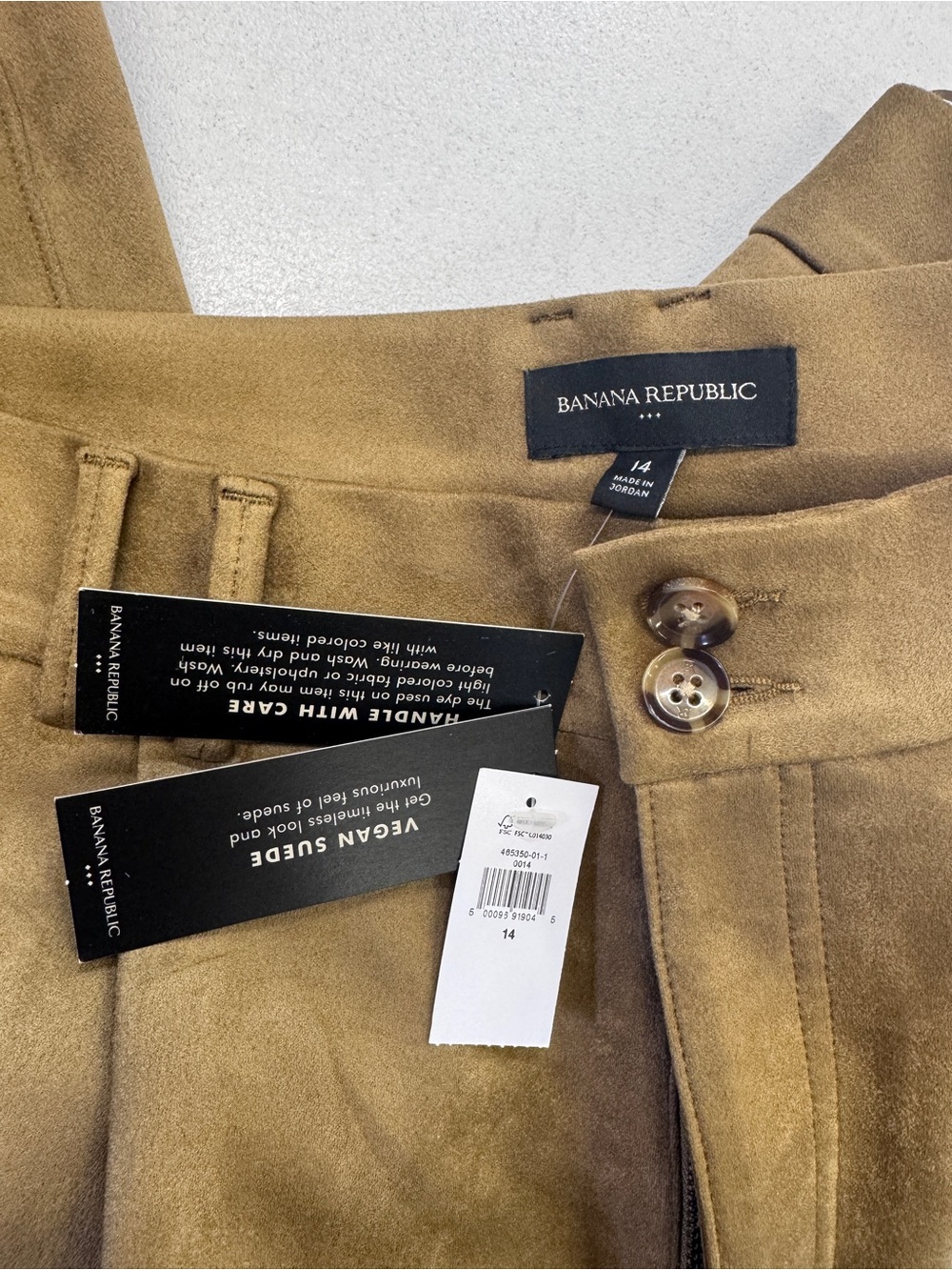 Banana Republic Vegan Suede Cargo Pants - Whiskey, Women’s 14 - Picture 6 of 8